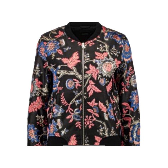 GUESS Hayal Printed Embroidered Bomber Jacket size 16 - Picture 6 of 15